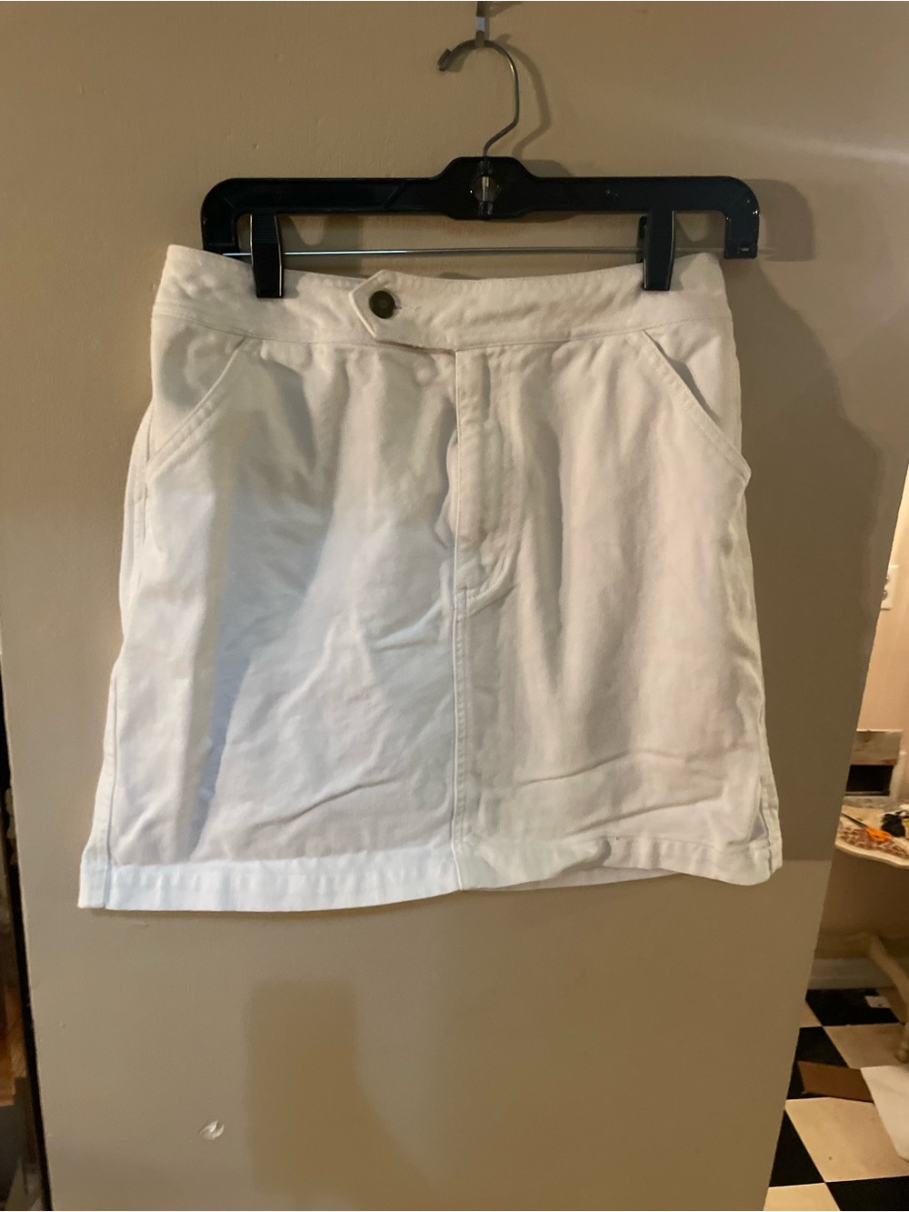 Vintage 90s Classic White denim skirt